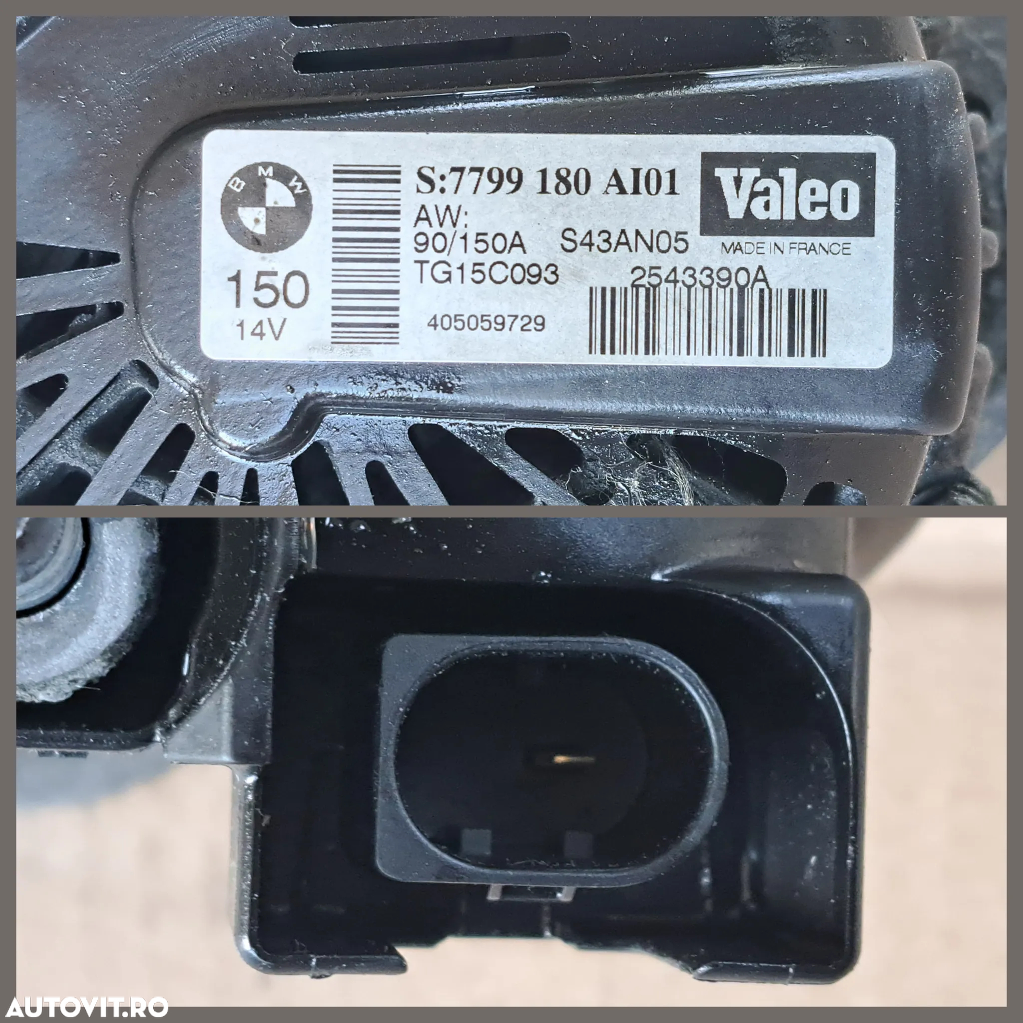 Alternator Valeo Electromotor originale BMW E87 E90 E91 E92 E93 - 5
