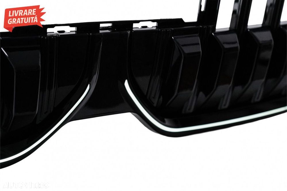 Grila Centrala cu LED BMW Seria 7 G70 (2022-) Negru Lucios - 8