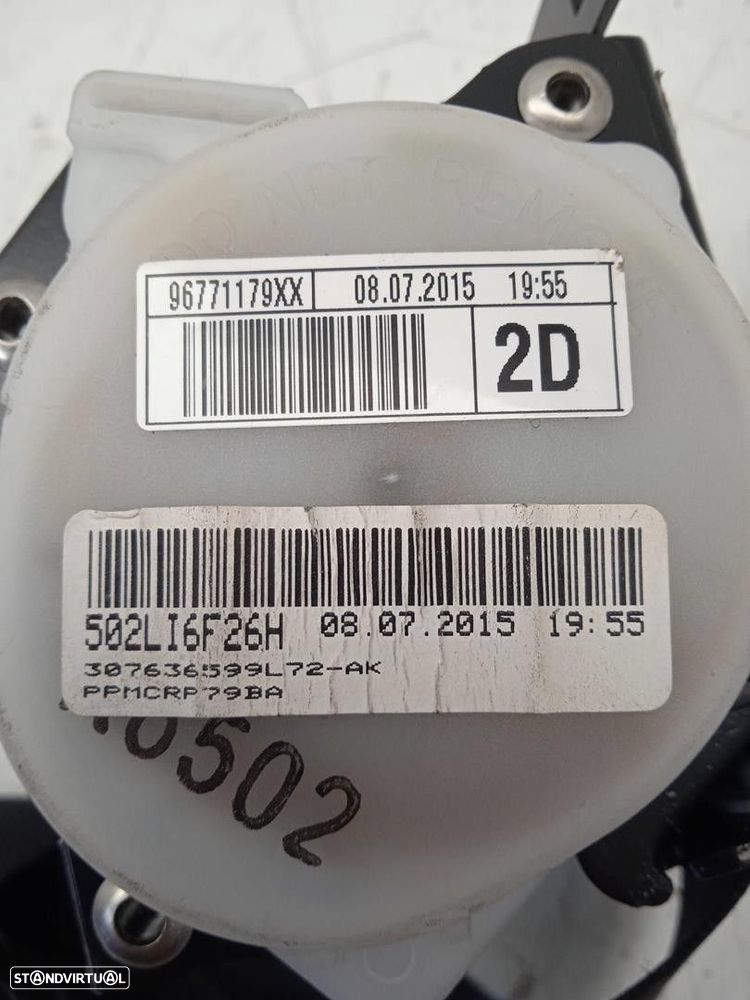 CINTO SEGURANÇA TRASEIRO DIREITO CITROEN C4 PICASSO II 2015 - 4