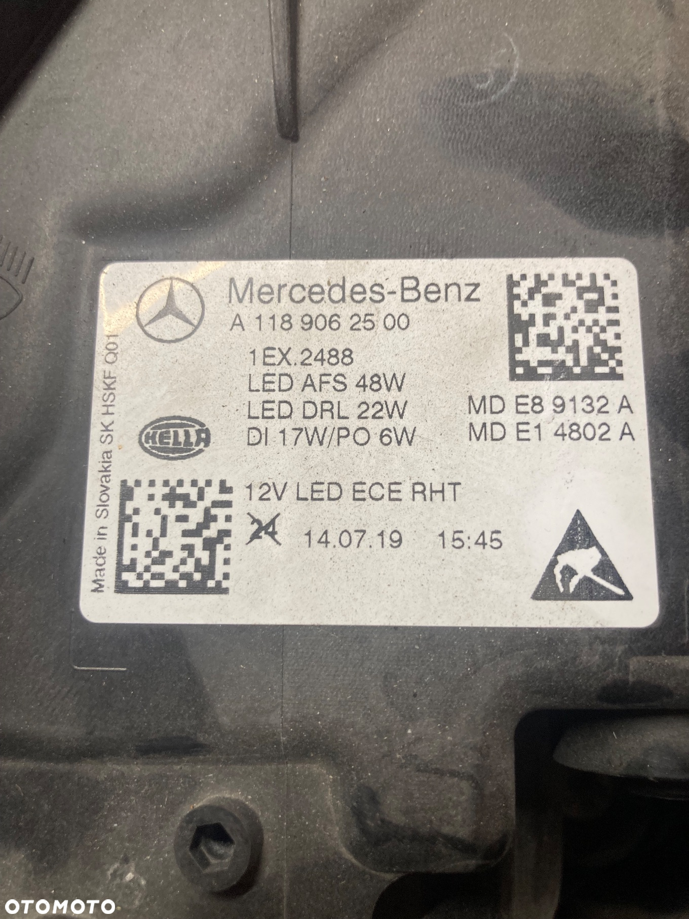 MERCEDES CLA LAMPA LEWA FULL LED A1189062500 - 5
