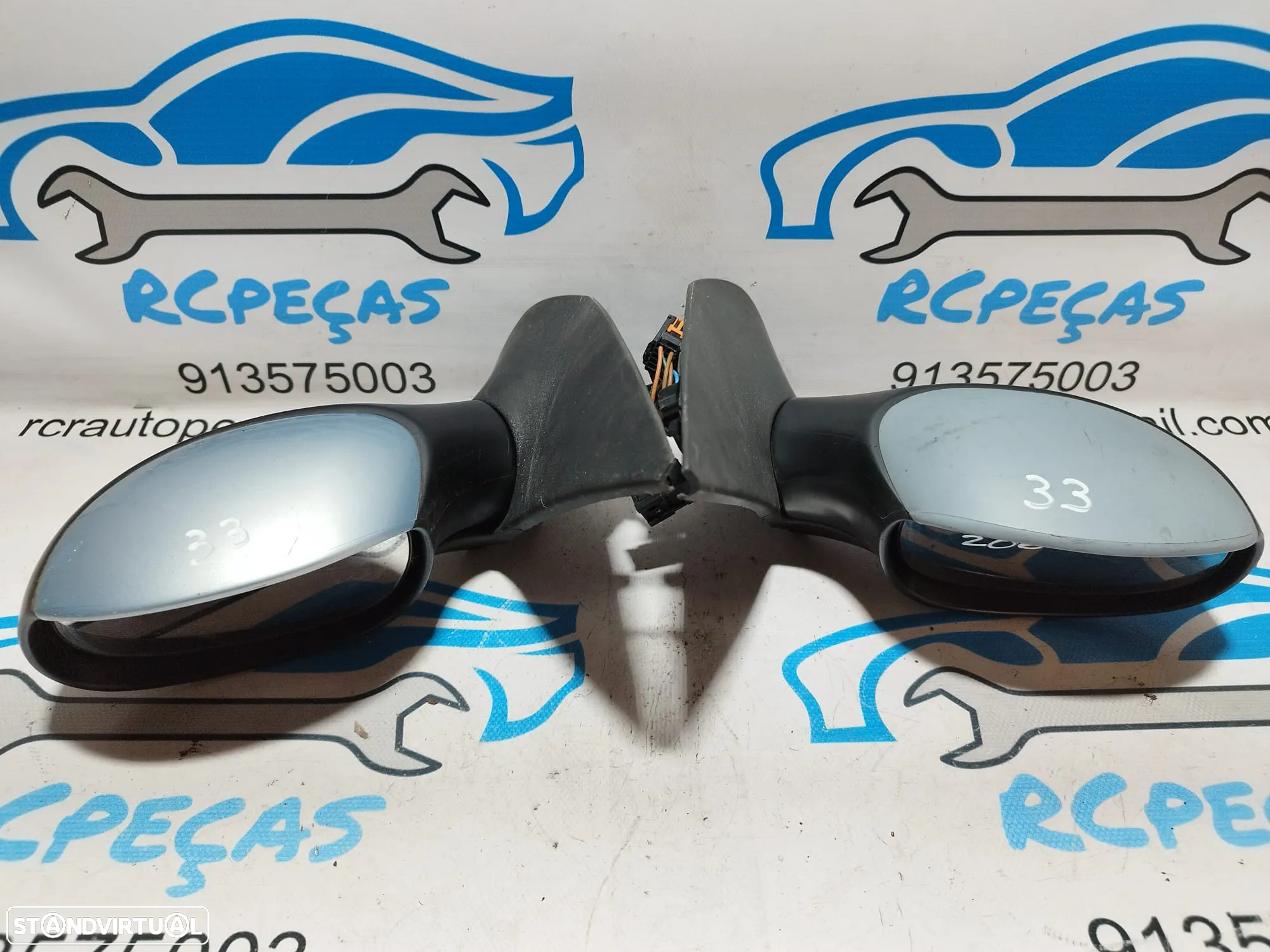 ESPELHO RETROVISOR ESQUERDO DIREITO PEUGEOT 206 96480953XT 96480953 96437171XT 96437171 ELETRICO AQUECIDO ESPELHOS RETROVISORES - 8