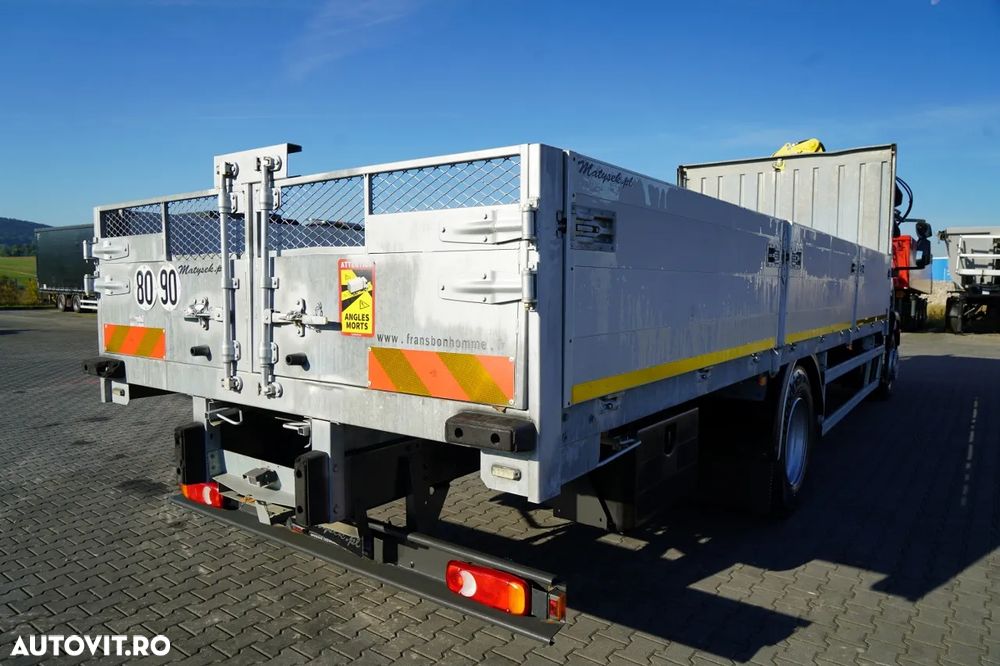 Iveco EUROCARGO 180E25 / PLATFORMĂ CU OBOARE RABATABILE - 7,3 M / MACARAUA HYVA HB 150 / CAPACITATE MAX. DE RIDICARE: 5.200 KG / ROTATOR / TELECOMANDĂ / CUTIE DE VITEZE AUTOMATĂ / EURO 6 - 21