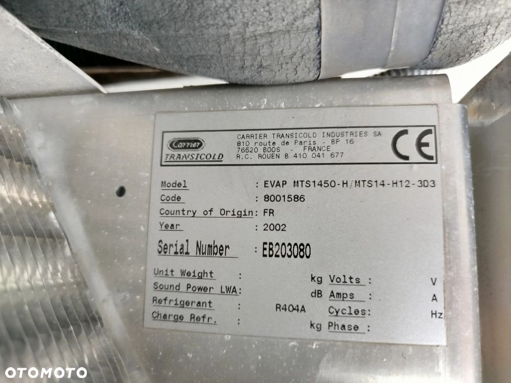 AGREGAT CHŁODNICZY CARRIER EVAP MTS1450-H MTS14-H12-3D3 - 6