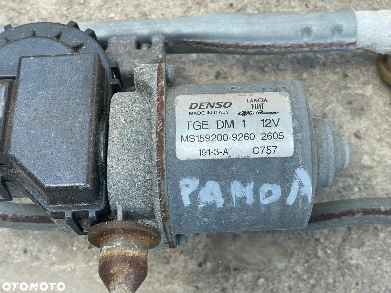 Silniczek silnik wycieraczki Fiat Panda III 3 MS159200-9260 159200-9260 - 2