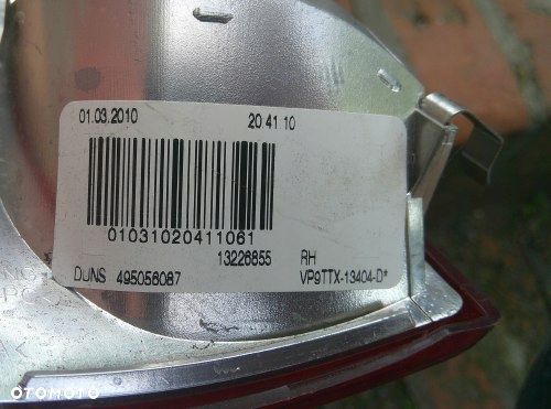 OPEL INSIGNIA A 08-13 KOMBI PRAWA TYLNA LAMPA ORYGINAŁ 13226855 - 3