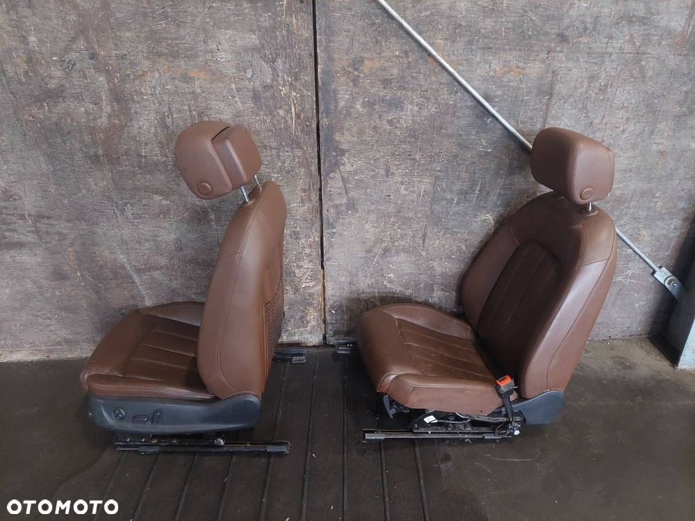 FOTEL FOTELE KOMPLET BOCZKI DEKORY SKÓRA BRĄZ PAMIĘĆ AUDI A7 4G - 15