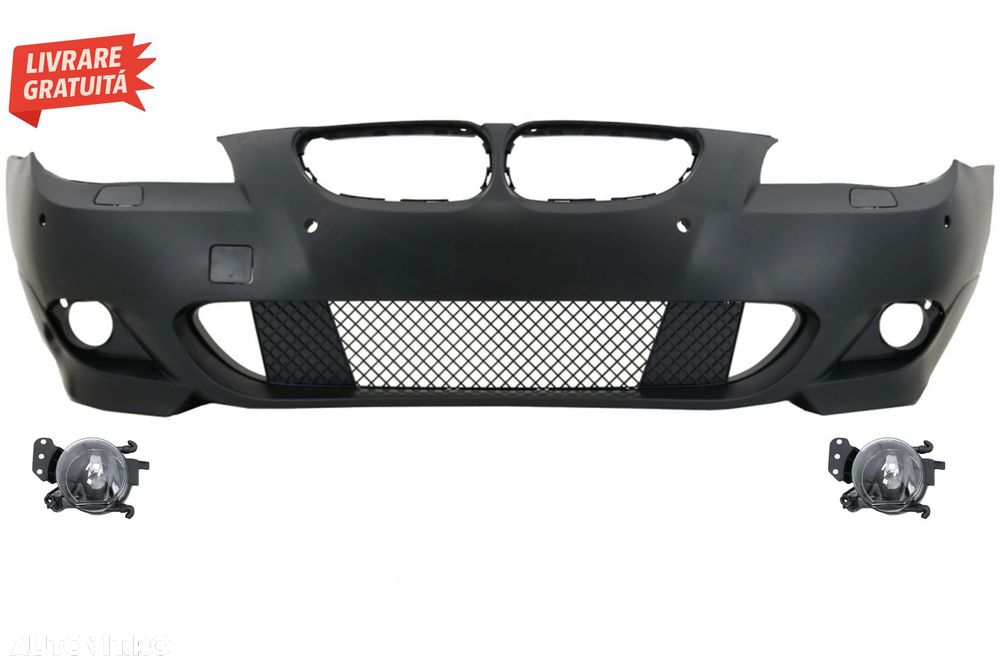 Bara Fata cu Proiectoare Ceata BMW Seria 5 E60 E61 (2003-2007) M-Technik Design- livrare gratuita - 1