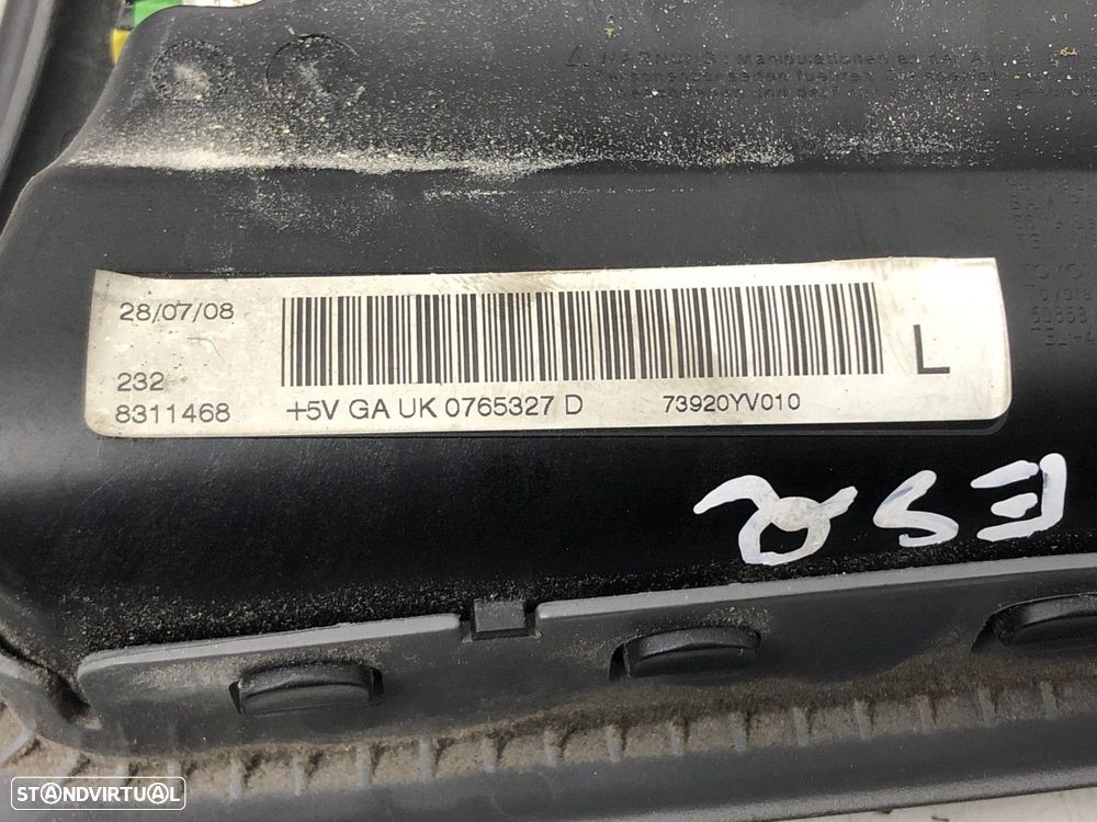 Airbag do banco Esq Preto Usado CITROЁN C1 1.4 HDi | 06.05 - 09.14 REF. 73920YV0... - 4