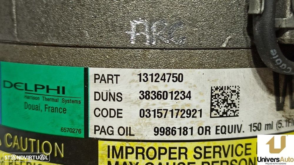 COMPRESSOR DE AR CONDICIONADO OPEL ASTRA H BERLINA COSMO - 4