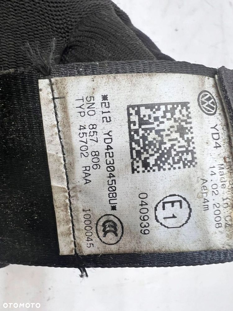 PAS BEZPIECZEŃSTWA PRAWY TYŁ VW TIGUAN 5N0857806 - 6