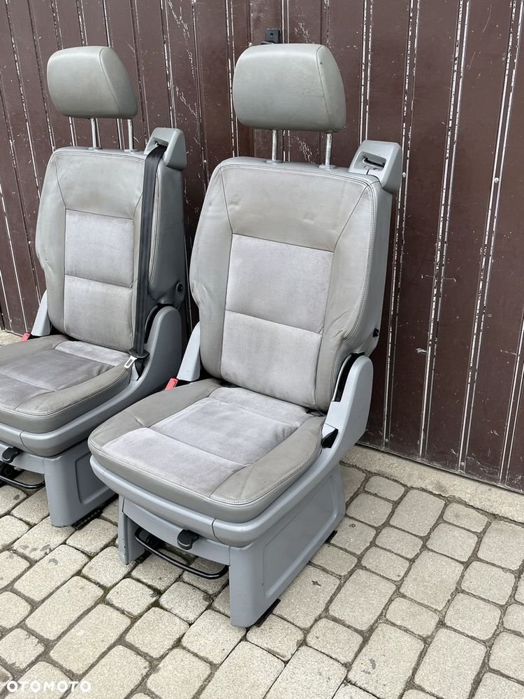 FOTEL OBROTOWY KAPITAŃSKI TYŁ TYLNY DRUGI RZĄD 2 ALCANTARA VW T5 LIFT T6 CALIFORNIA CAMPER MULTIVAN EU - 4