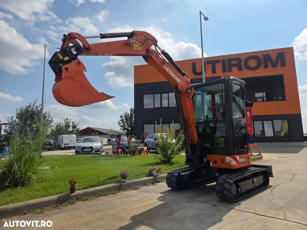 Hitachi ZX26U-6, 2023, 381h, CA NOU, CUPLA RAPIDA mecanica noua+3 cupe noi, Lama nivelare, inst picon pe brate, fara aer cond, latime 1,2m, ad sapare 3m, ridica 1,7t, masa operationala 2,7t, posibil leasing 4 ani-PROMOTIE 32.900 EUR+Tva - 4