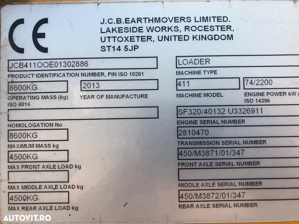 JCB 411 Incarcator Frontal - 13