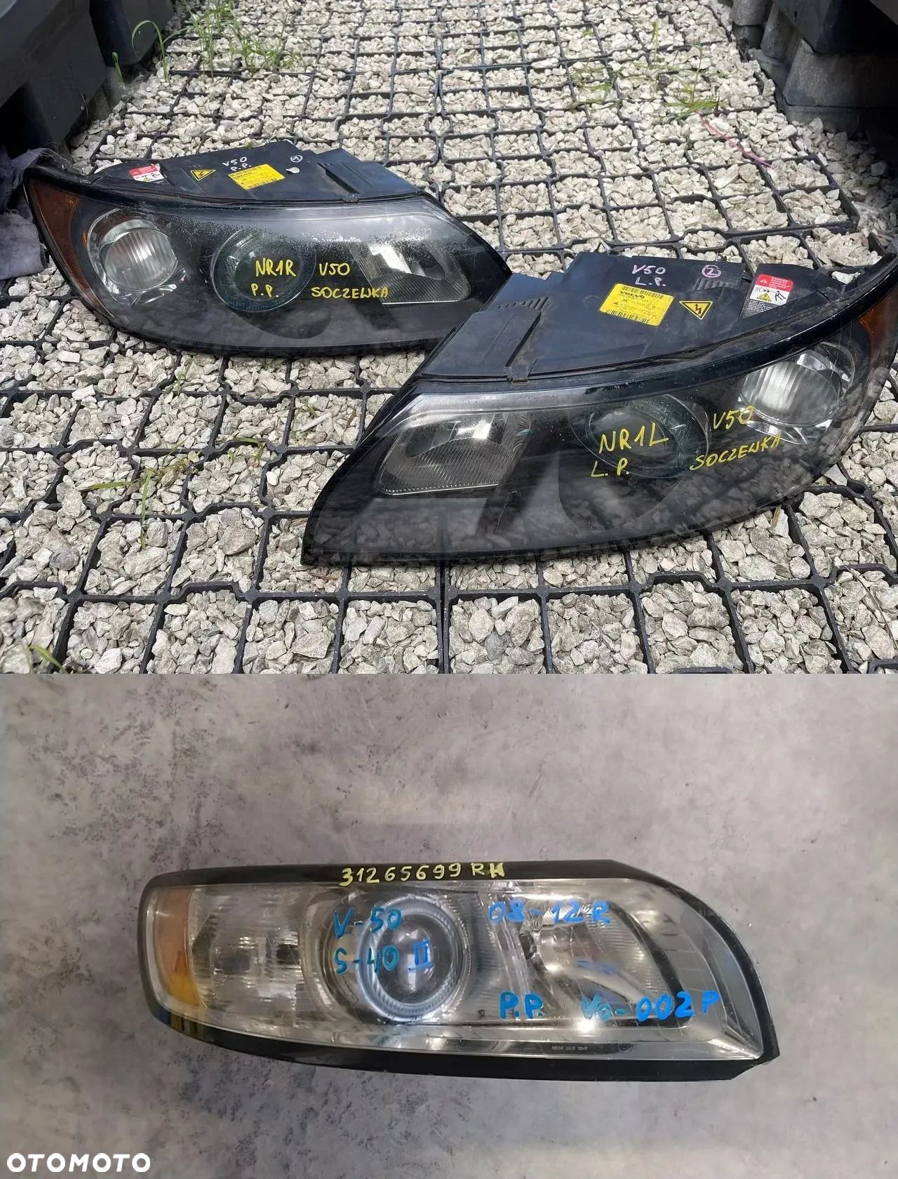 REFLEKTORY LEWE PRAWE VOLVO XENON HALOGENY MIGACZE - 1