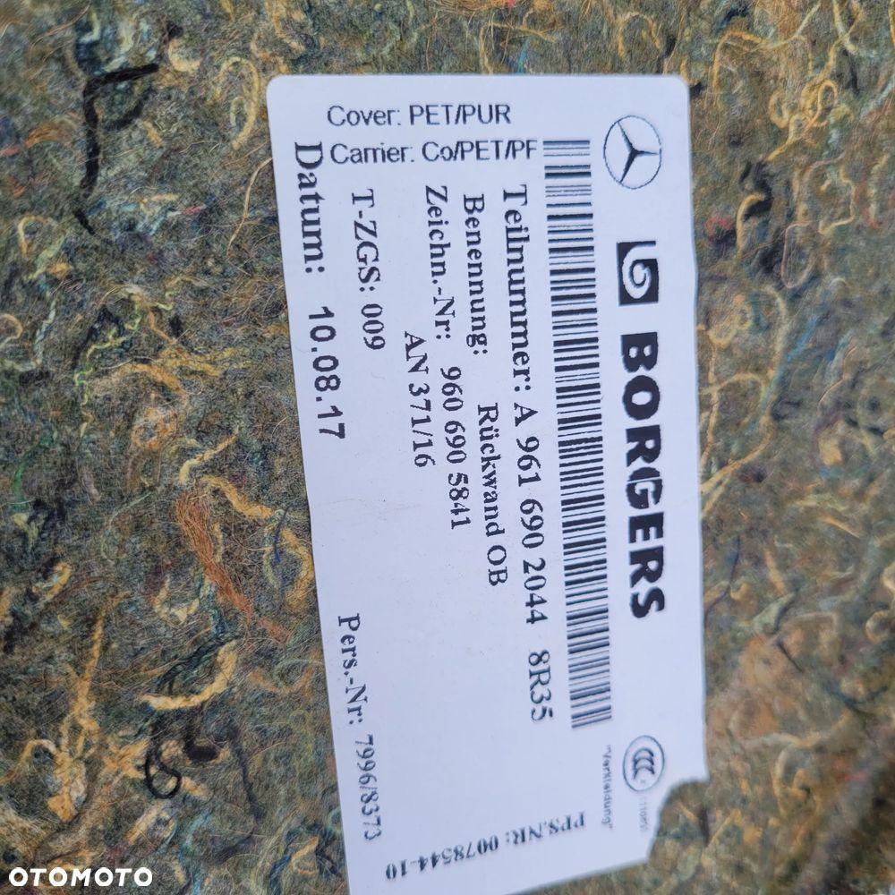 TAPICERKA KABINY ACTROS MP4 A9616902044 CHWALIM116 - 4