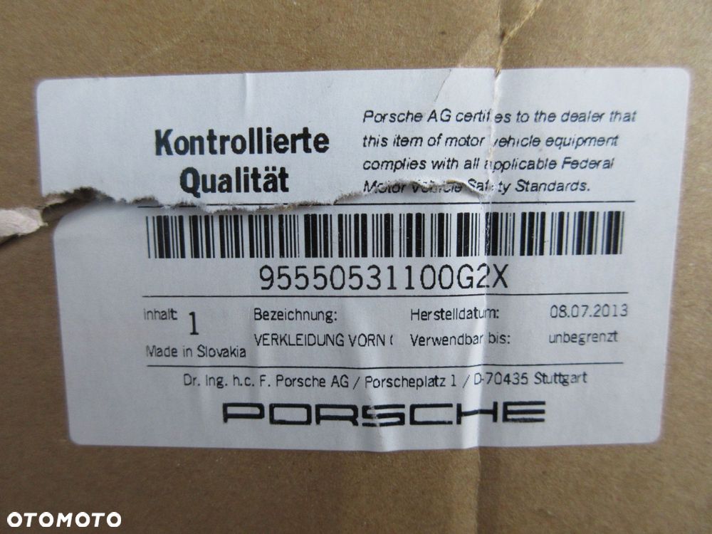 porsche cayenne 03-06 zderzak przód 95550531100g2x 7l5807221 om - 10
