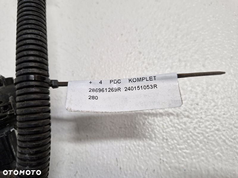 kadjar wiązka instalacja 4x czujniki parkowania pdc tył 286961269r 240151053r - 7