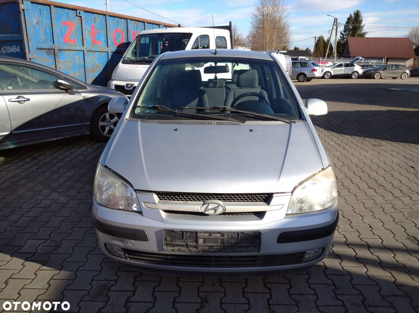 HYUNDAI GETZ 02- HB 5D DRZWI PRAWE PRZÓD PRZEDNIE SREBRNE CS - 3