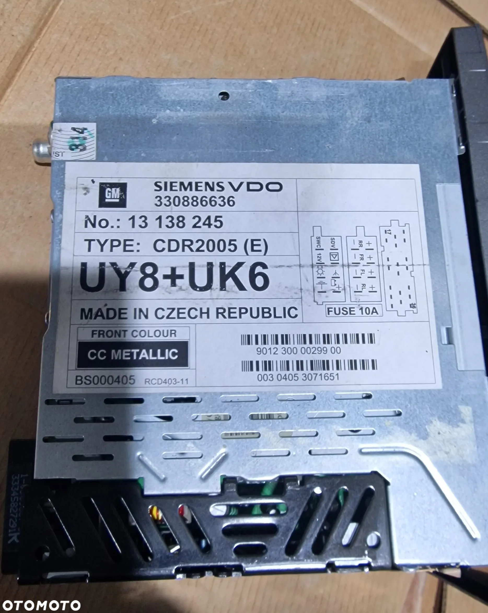 RADIO + WYŚWIETLACZ CDR 2005 SIEMENS 13138245 13178796  OPEL VECTRA C - 5