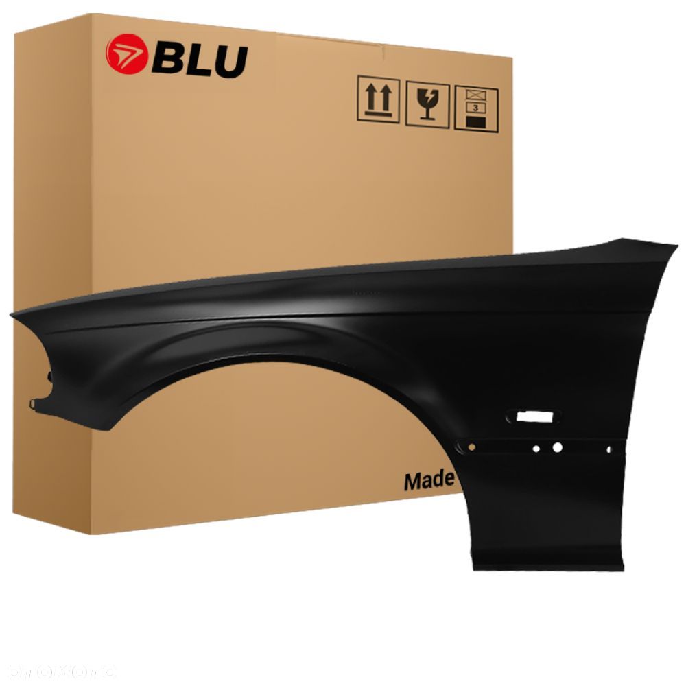 BLU Błotnik BMW 3 E46 Coupe Cabrio 668 lewy czarny 1999-2003 przód Schwartz II - 1