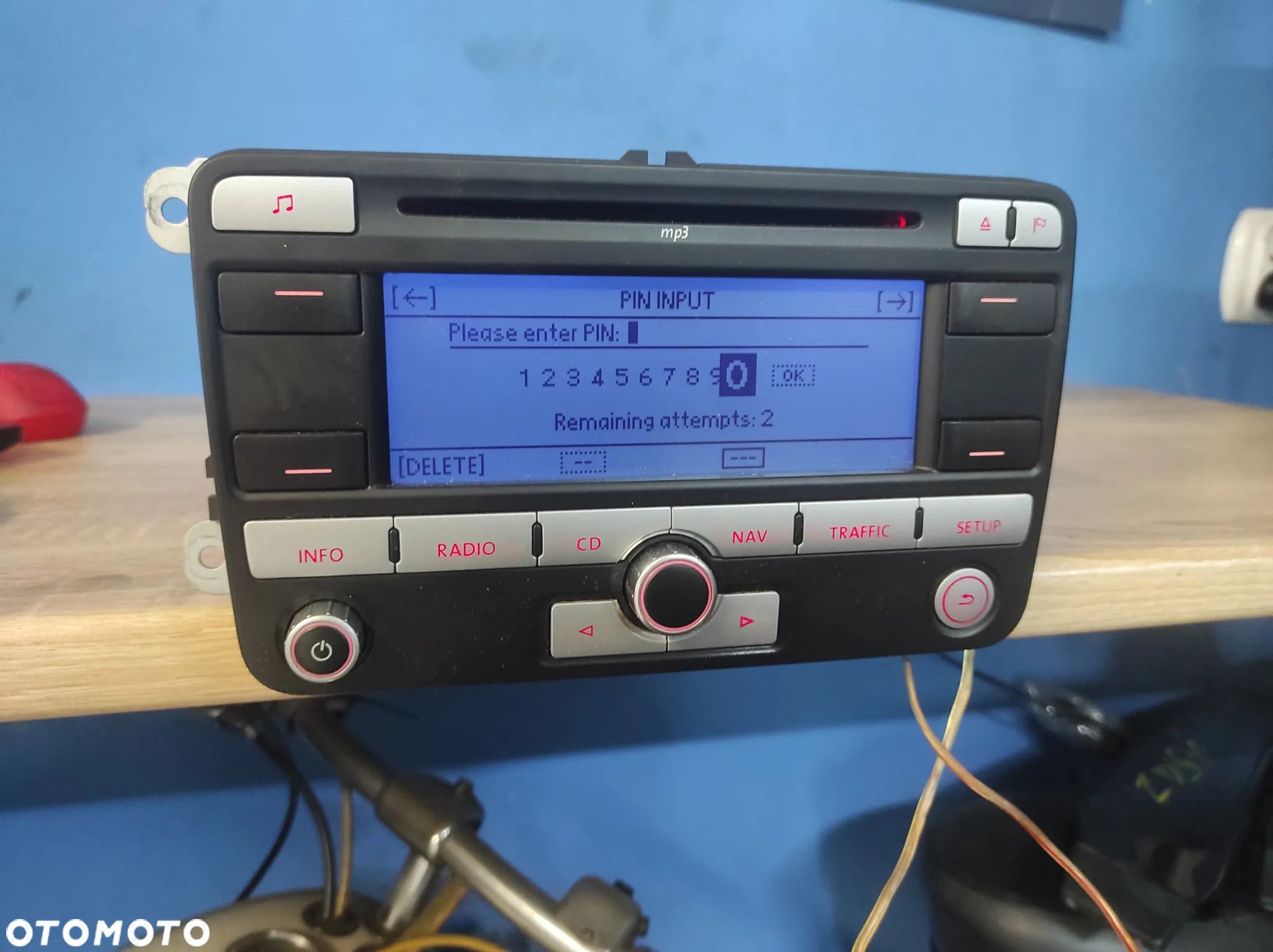 RADIO ODTWARZACZ MP3 RNS 300 VW PASSAT B6 GOLF 5 TOURAN CADDY JETTA FOX BEETLE 1K0 WSYŁKA !!! - 1