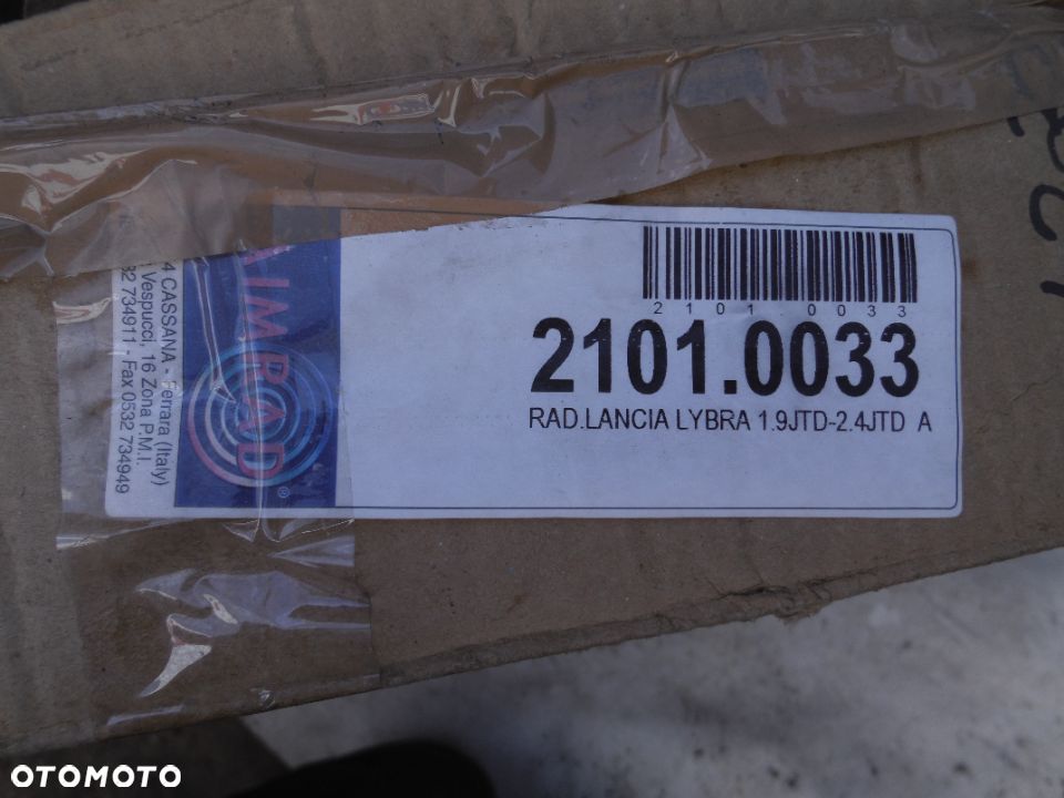 NOWA CHŁODNICA WODY LANCIA LYBRA 1.9 JTD 2.4 JTD 99-01 - 2