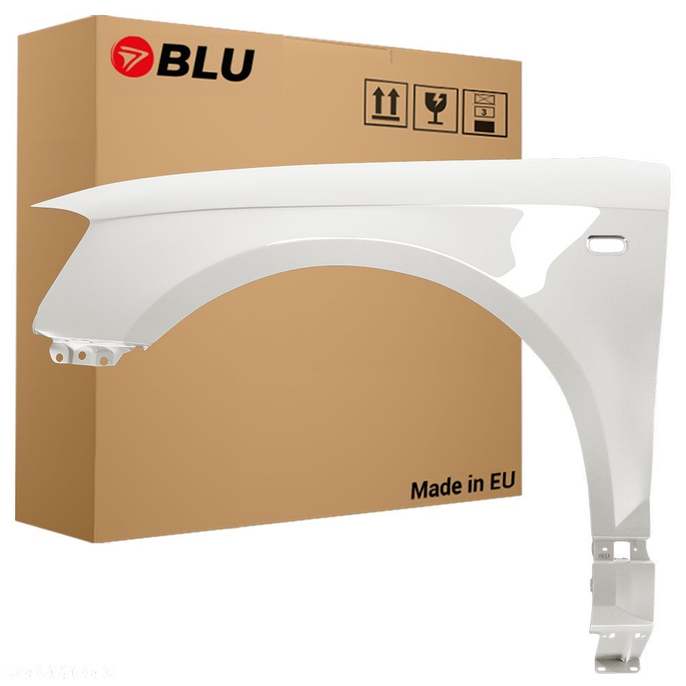 BLU Błotnik AUDI A3 8P LY9C lewy biały 03-08 przód ocynk IbisWeiss - 1