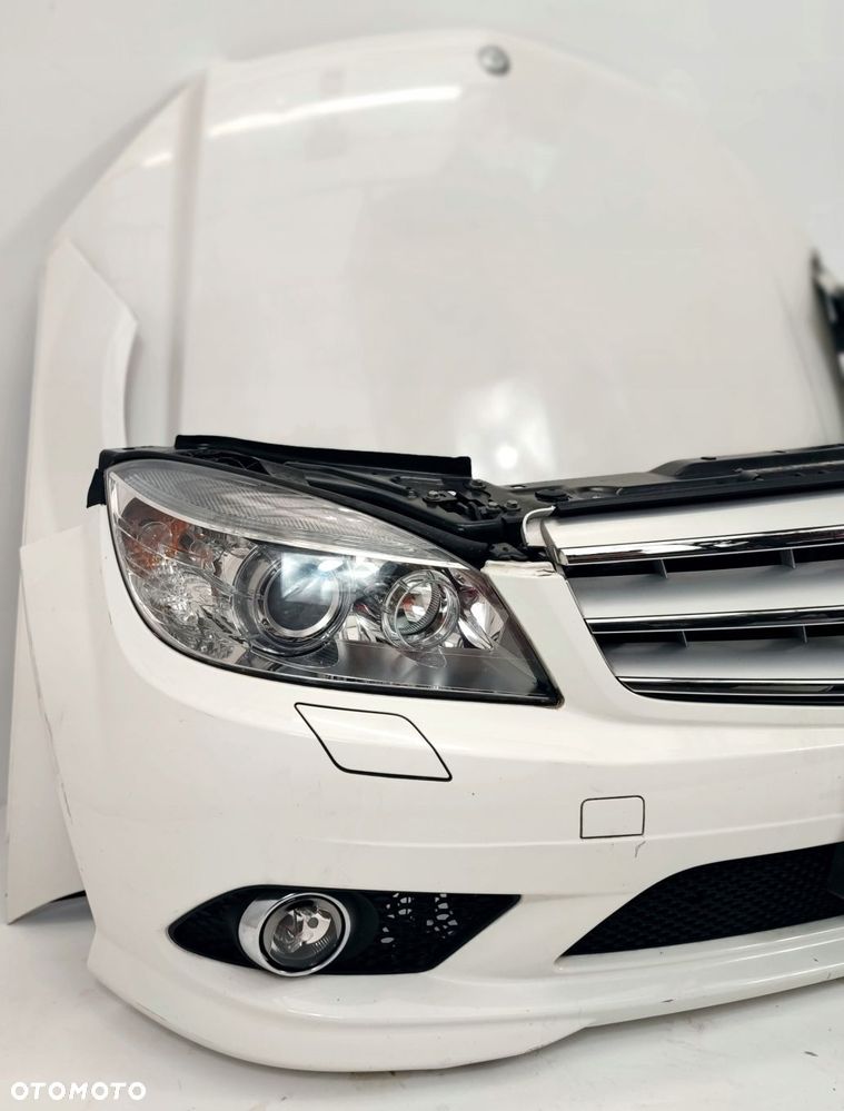 MERCEDES C W204 ZDERZAK AMG MASKA BŁOTNIK LAMPY BI XENON PAS CHŁODNICE - 4