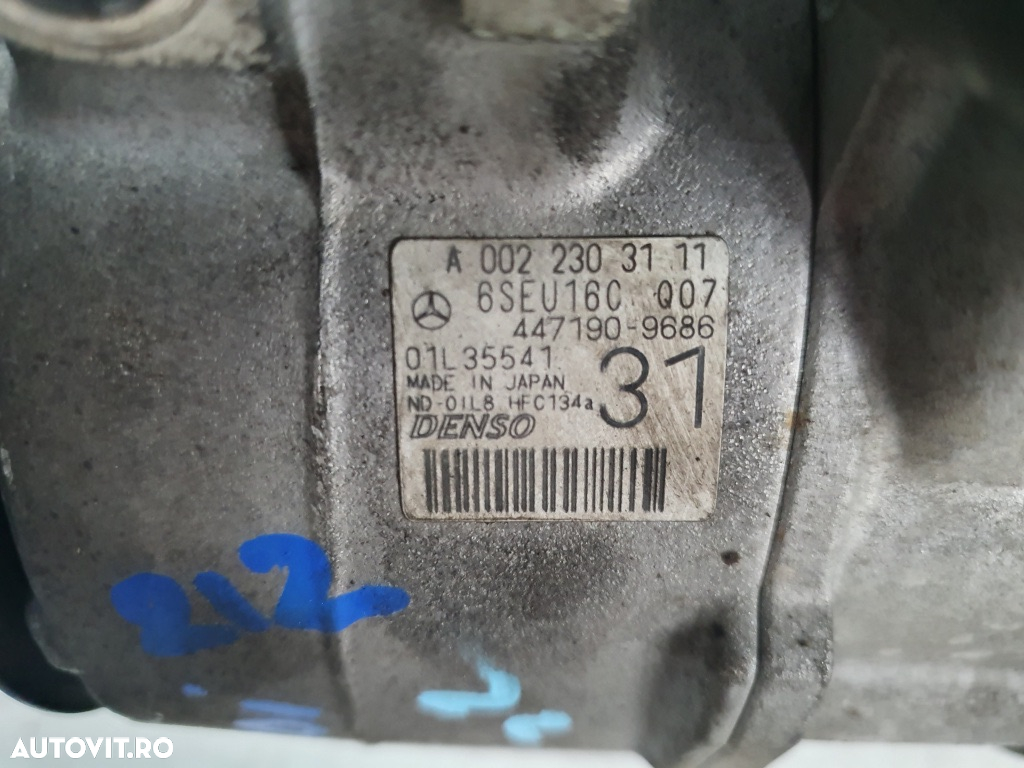 Compresor clima Mercedes A0022303111 A 002 230 31 11  2010 2011 2012 2013 2014 2015 2016 3.0 CDI Euro 5 EURO 5 - 2