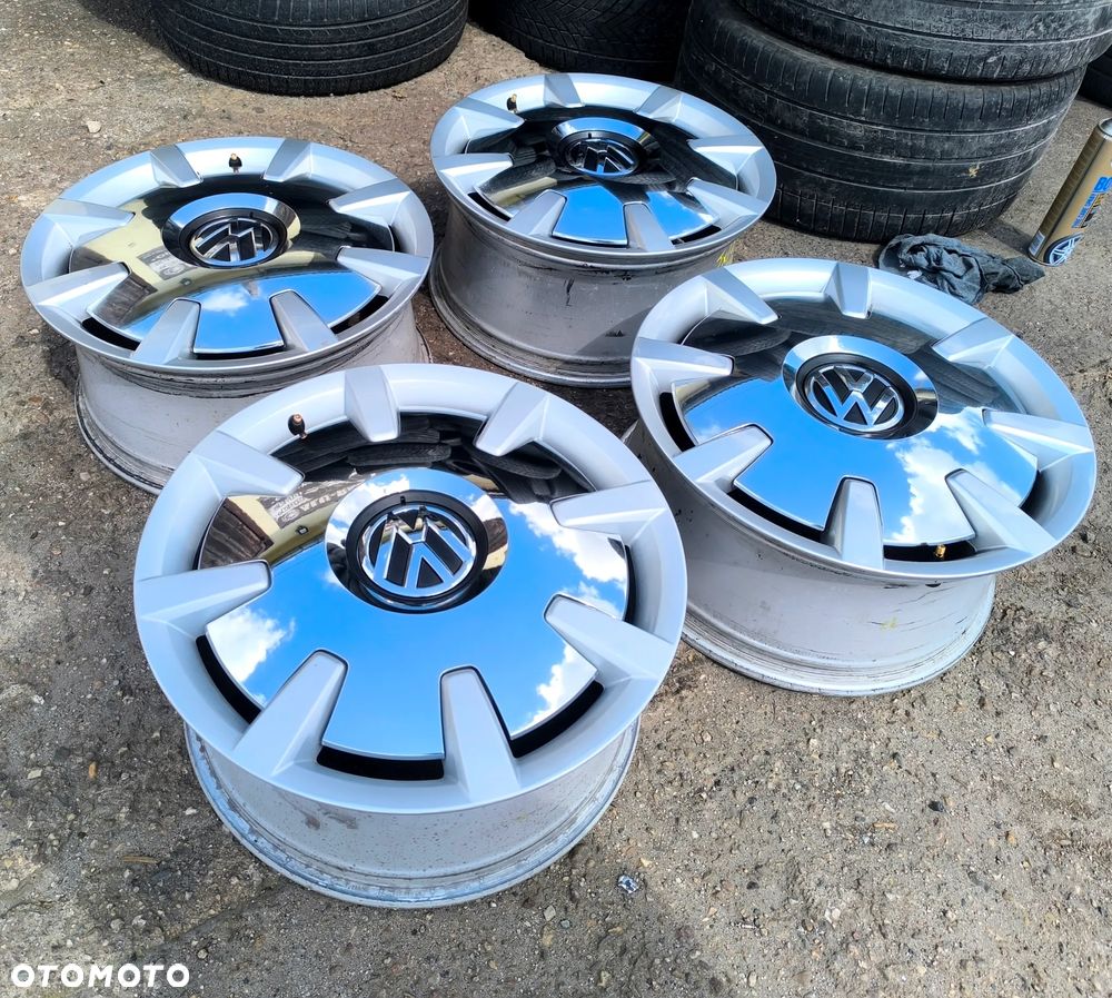 5x120 Felgi Aluminiowe Alufelgi 18 VW TRANSPORTER T5 T6 T7 T6.1 Caravelle Multivan CALIFORNIA BULLI RETRO CHROM PEŁNE ALU-RAD Legnica 7E0601025R 7E0 - 3