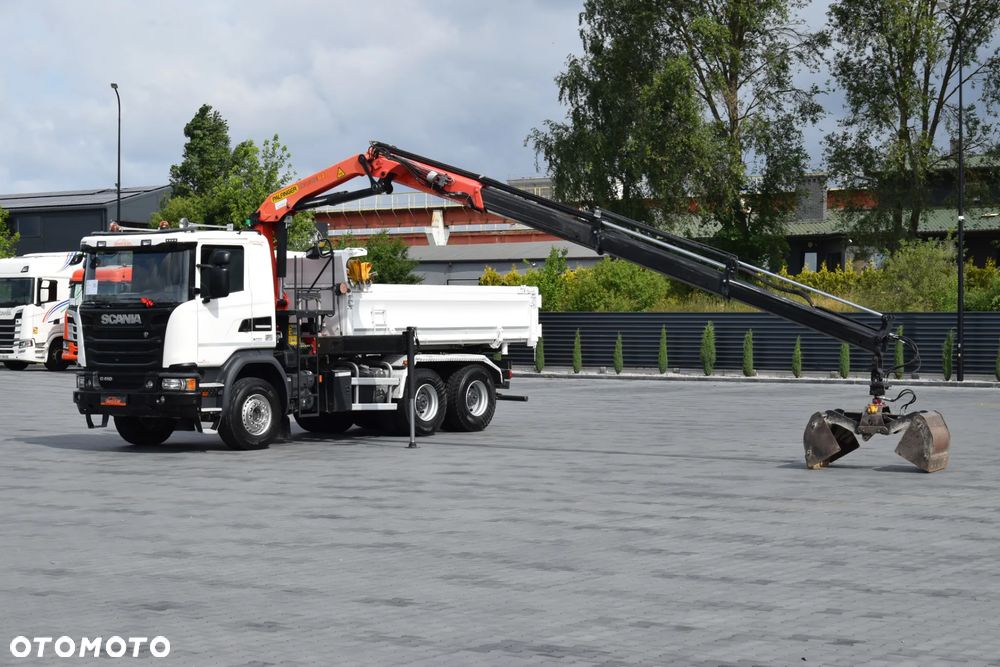 Scania G410 / 6x4 / EURO 6 / HDS PALFINGER PK 17.001 / WYSUW x3 / ROTATOR / CHYWTAK / STEROWANIE RADIOWE / WYWROTKA / HYDROBURTA / AUTOMAT / KAMERA COFANIA / NAWIGACJA / HAK / NISKI PRZEBIEG / 2017 / SERWISOWANY / SPROWADZONY - 17