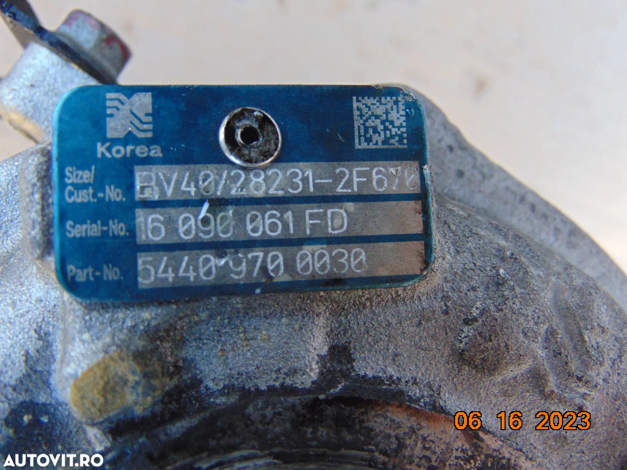 Turbina Hyundai Tucson 2.0 santa Fe IX35 Kia Sorento Sportage 2.0 euro 5 euro 6 turbosuflanta - 3