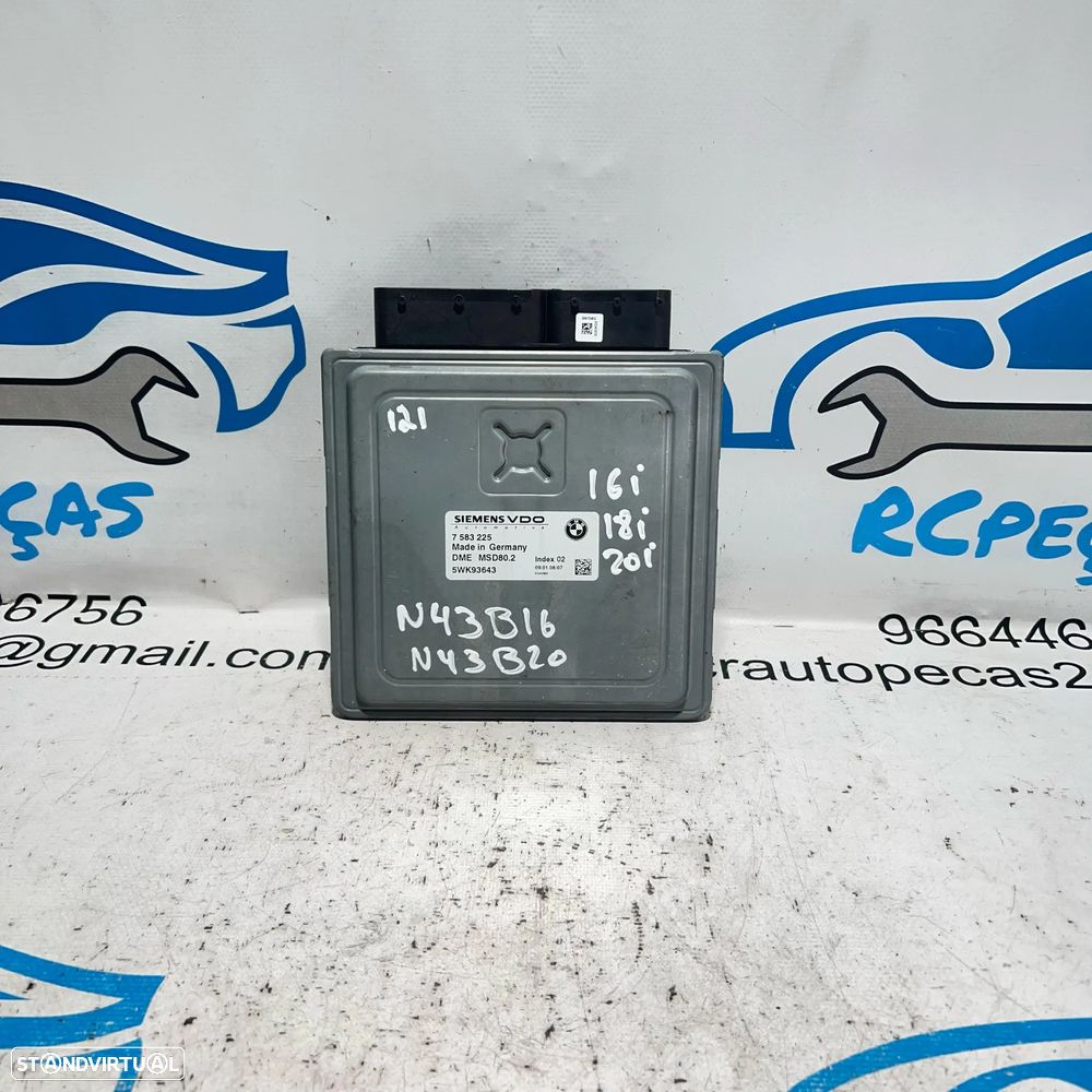 .Centralina Original Motor Siemens VDO BMW 2.0 N43 N43B20 5WK93643 / 7 583 225 - 1