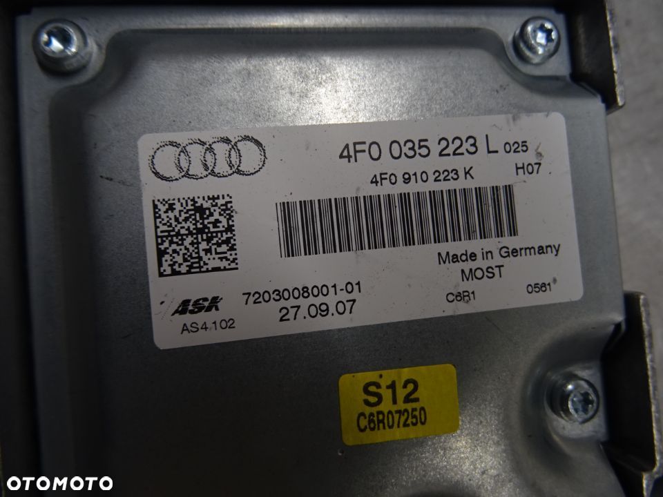 AUDI A6 C6 04-07 2.8 V6 SEDAN WZMACNIACZ RADIA 4F0035223L - 2