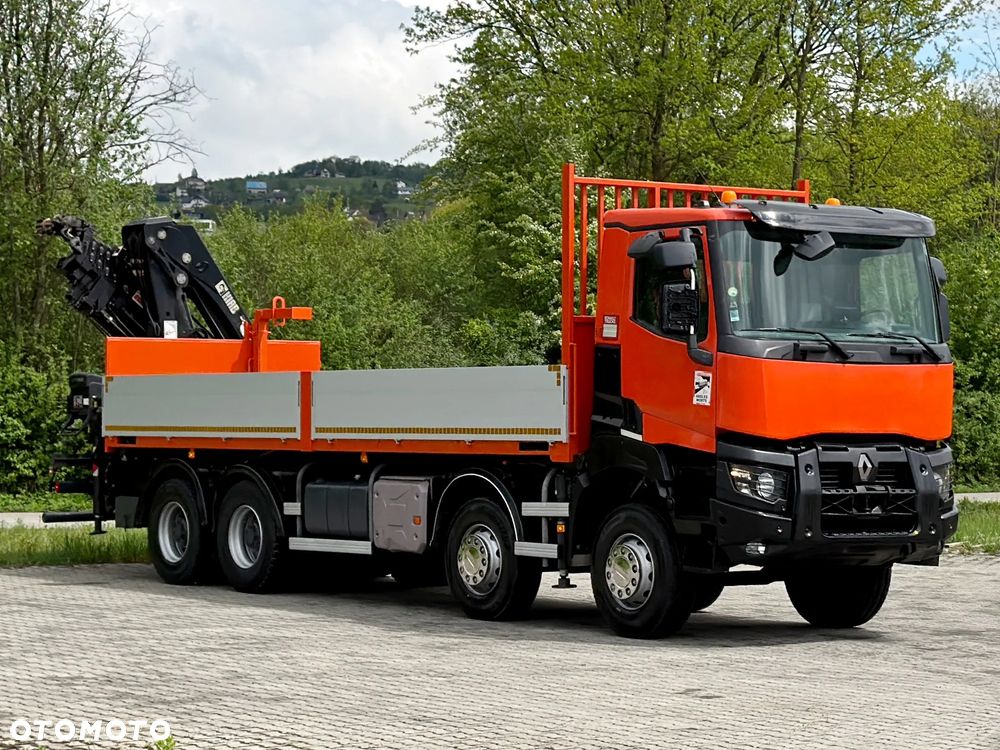 Renault K 430 * SKRZYNIA 7,50 m * HIAB 211 EP - 5 HIDUO + PILOT / 8x4 - 3