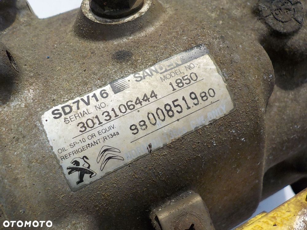 CITROEN JUMPER 1.6 HDI SPRĘŻARKA POMPA KLIMATYZACJI 9800851980 - 3
