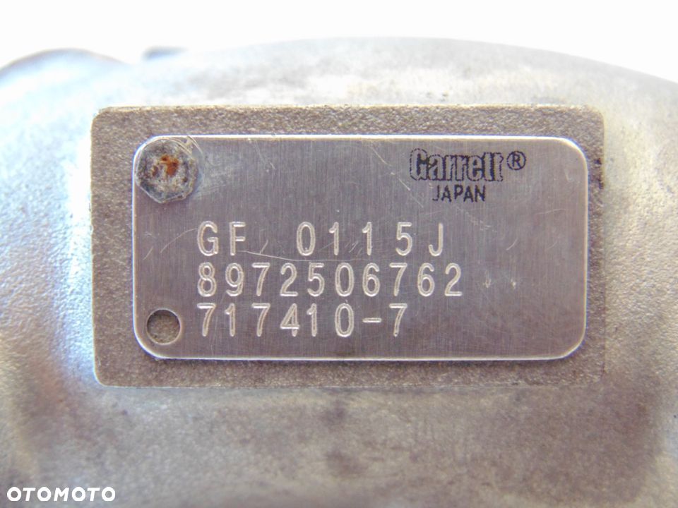 ORYGINAŁ turbina turbosprężarka turbo 8972506762 717410-7 Opel Vectra C Signum 3.0 V6 CDTI - 2