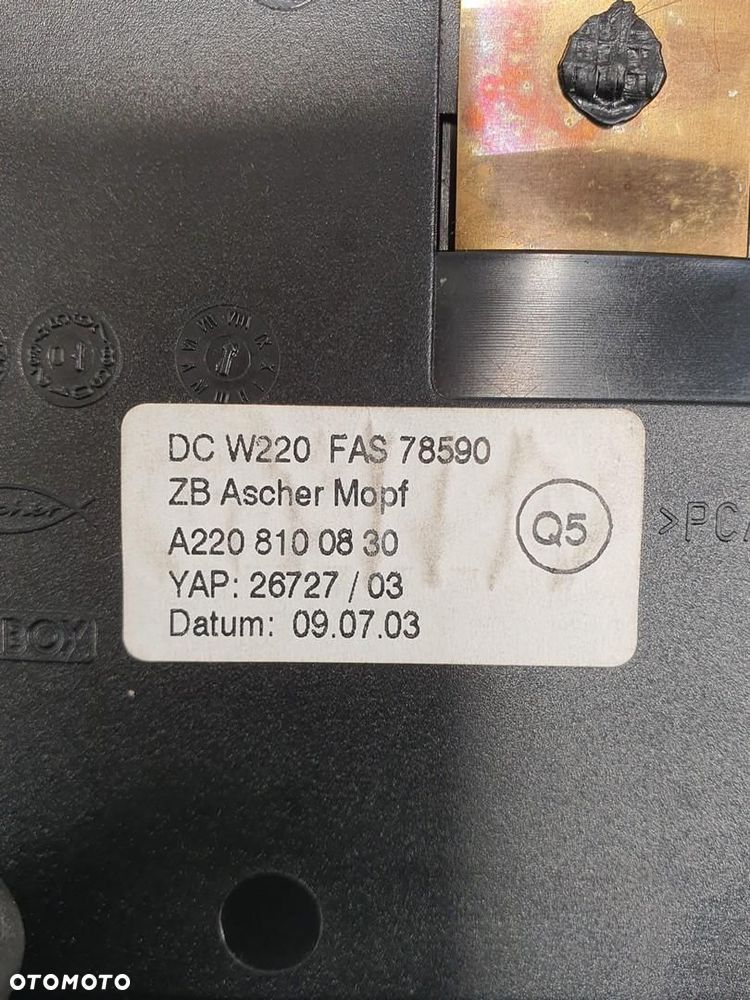 POPIELNICZKA SCHOWEK MERCEDES W220 A2208100830 - 7