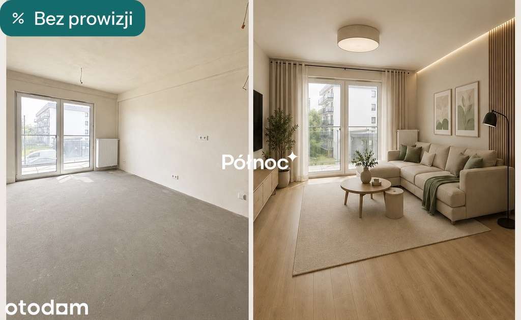 Mieszkanie 45m2/3 pokoje/balkon/kredyt bez wkładu