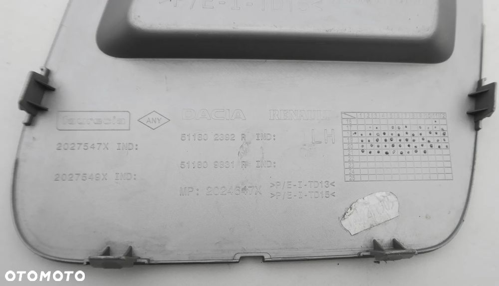 DACIA DUSTER 2 II 2017 - 2023 ZAŚLEPKI w zderzak KLAPKI zaślepka R + L OE - 5