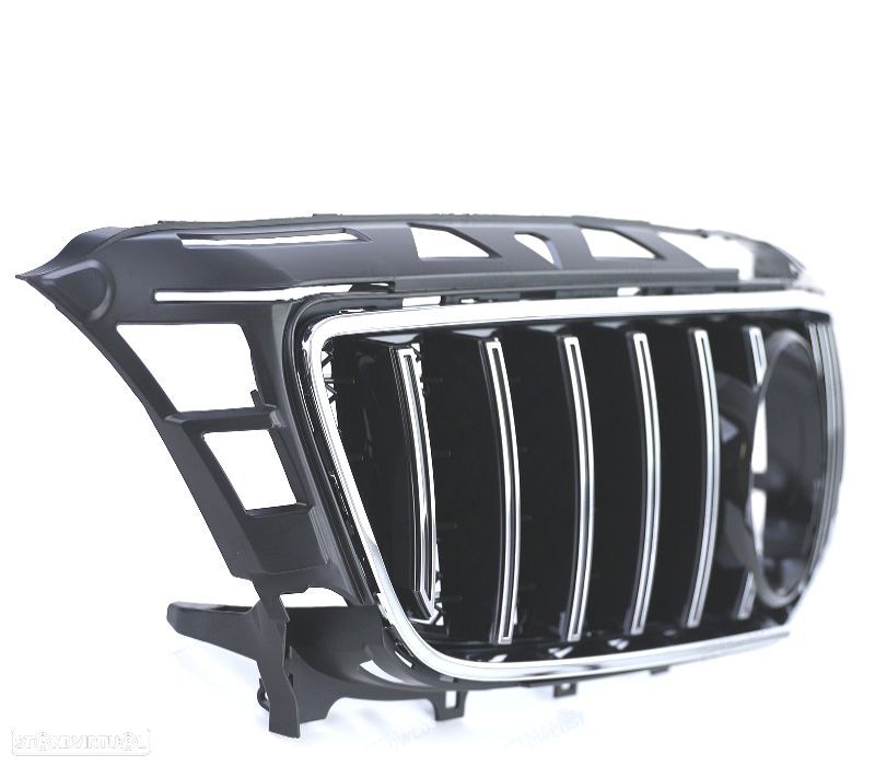 GRELHA FRONTAL MERCEDES CLS C218 11-14 PRETO CROMADO LOOK GT - 2
