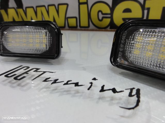 Suporte de lâmpada de matricula com led branco para Mercedes Classe C W203, CLK A209, W209, SL R230, Chrysler Crossfire coupe & Cabrio 03-07 - 7