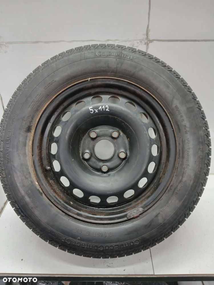 FELGA STALOWA ZAPAS KOŁO ZAPASOWE VW AUDI 5X112 66.6MM 195/65/R15 - 1