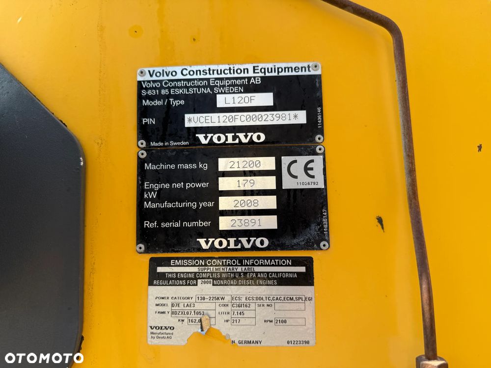 Volvo ładowarka kołowa L120F szufla 4,5m2 Wynajem & Zamiana Import Niemcy - 9