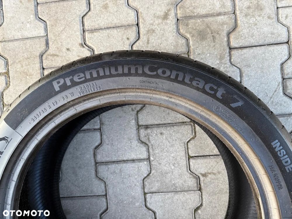 OPONA LETNIA CONTINENTAL PREMIUM CONTACT 7 245/45/19 W 2023 6,5mm - 6