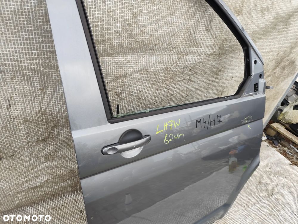 VW Transporter T5 T6 Multivan Drzwi Prawe Przód Kompletne Szare LH7W - 4