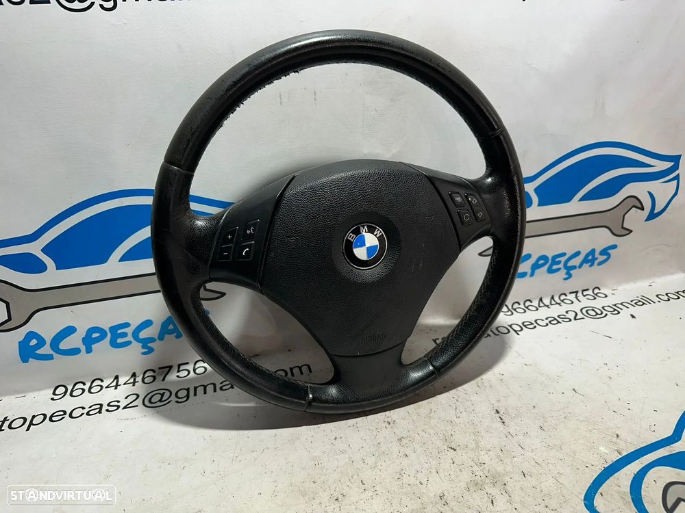 Volante Completo Pele Original Multifunções Comandos BMW Serie 1 3 X1 E83 6764547 - 3