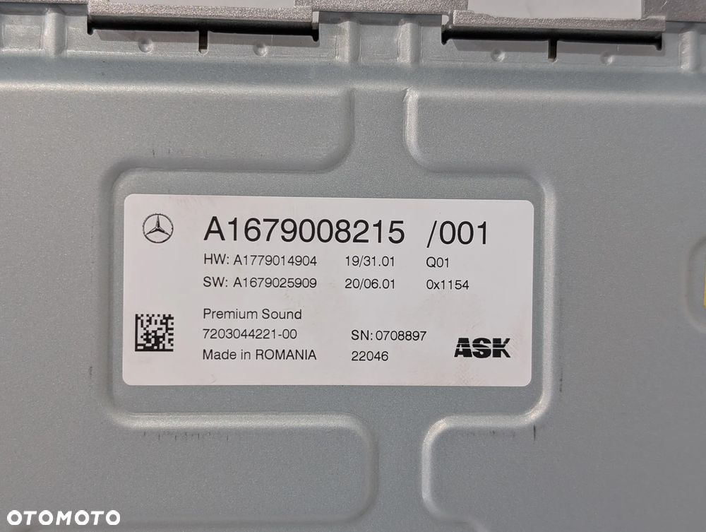 MERCEDES W167 W293 WZMACNIACZ AUDIO BURMESTER A1679008215 - 5