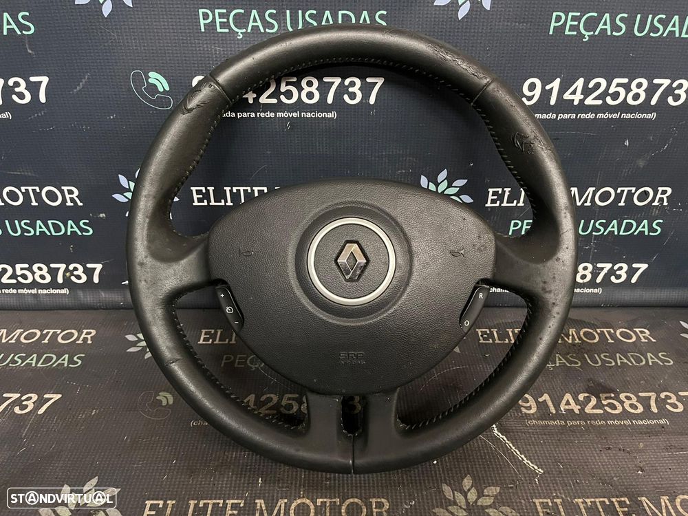 Volante usado pele com airbag RENAULT CLIO III 3 - 2