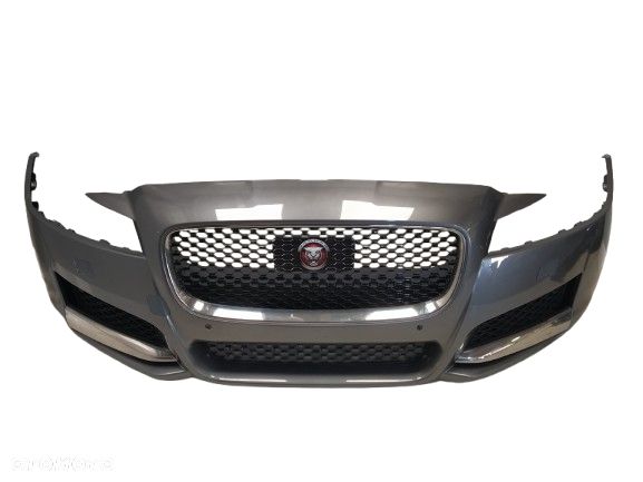 JAGUAR XF X260 ZDERZAK PRZÓD PRZEDNI KOMPLETNY 4XPDC SPRYSKIWACZE GRILL ATRAPA CHŁODNICY ZNACZEK POD RADAR WIĄZKA ORYGINAŁ - 1